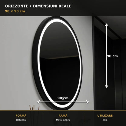 Oglindă LED Orizzonte 90 cm – dimensiuni