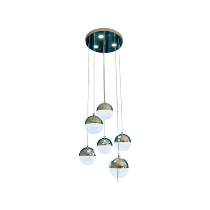 Pendul LED Jeremias cu Telecomanda, 63W, 2.4GHz, Dimabila, Metal, Crom