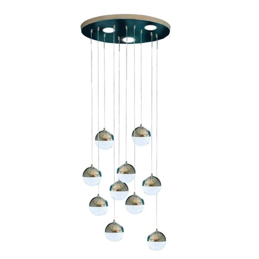 Pendul LED Jeremias cu Telecomanda, 132W, 2.4GHz, Dimabila, Metal, Crom