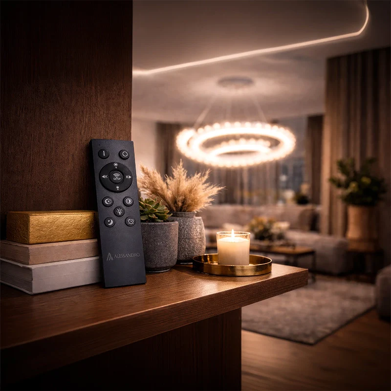 Lustra LED LT188WH, Cristal si Metal, 40W, Dimabila, Inaltime Reglabila, Lumina Rece/Calda/Neutra, Iluminat Luxos
