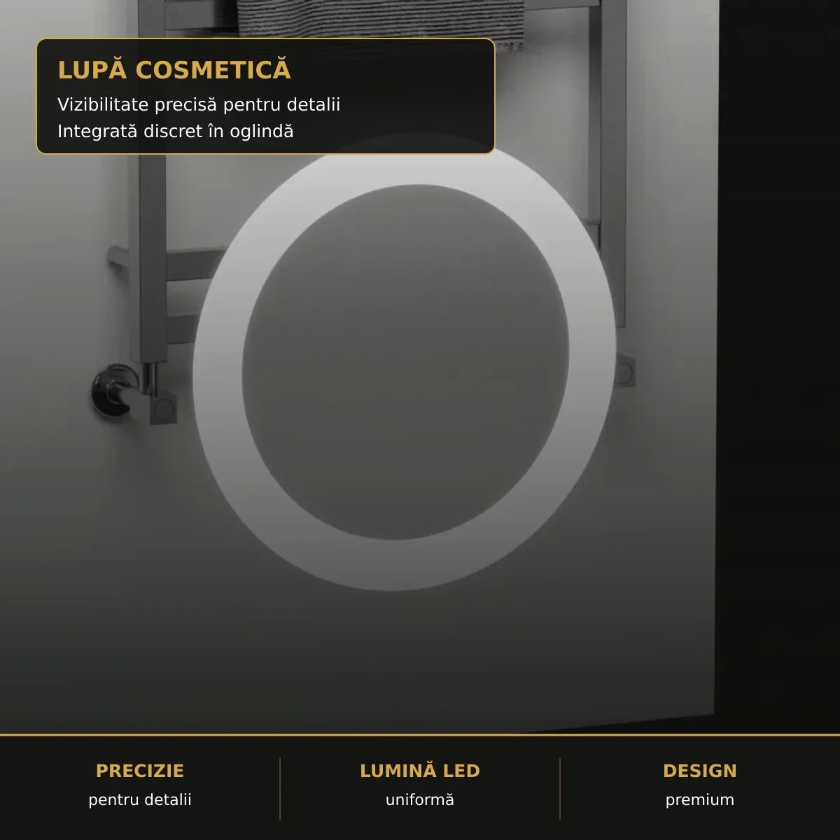 Oglindă LED Precision 60x80 – lupă cosmetică
