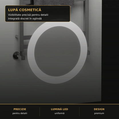 Oglindă LED Precision 60x80 – lupă cosmetică