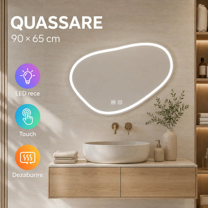 Oglindă LED Quassare 90x65 cm – prezentare premium