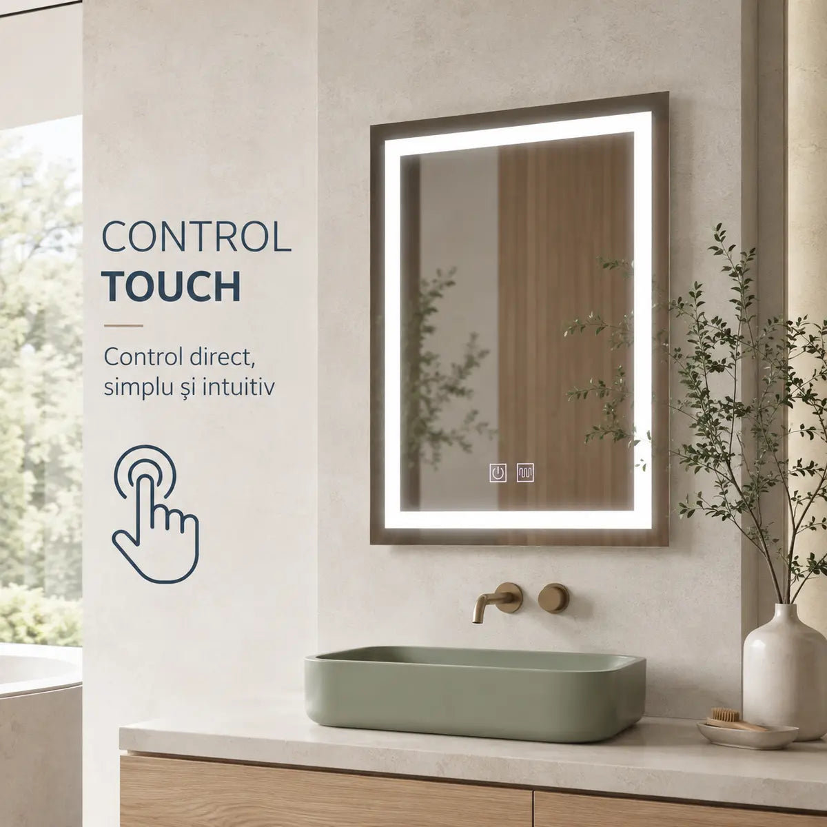 Oglindă LED Radiante – control touch