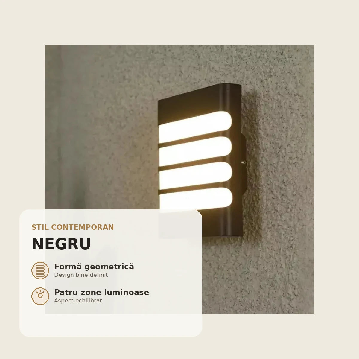RAISA - finisaj negru si design geometric