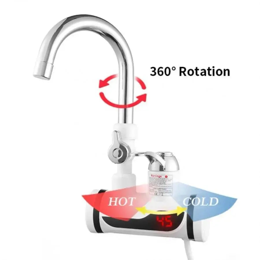 Robinet Electric Instant pentru Apa Calda, Afisaj LCD, Alb, LZ010LY – culoare albă – RegalStore, iluminat interior