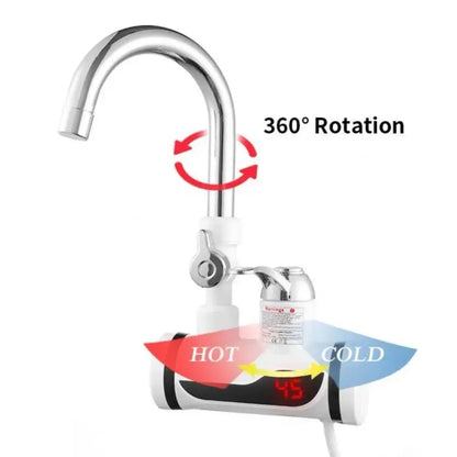 Robinet Electric Instant pentru Apa Calda, Afisaj LCD, Alb, LZ010LY – culoare albă – RegalStore, iluminat interior