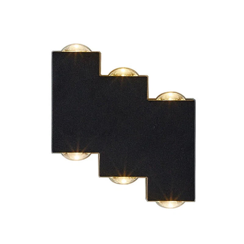Aplica LED AX232, Exterior, 6 Surse, 6W, Negru, 3000K