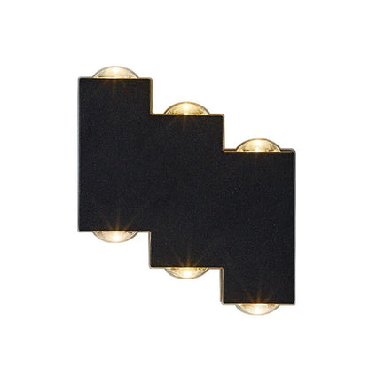 Aplica LED AX232, Exterior, 6 Surse, 6W, Negru, 3000K