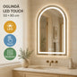 Oglindă LED arcuită 50x80 cm – prezentare premium