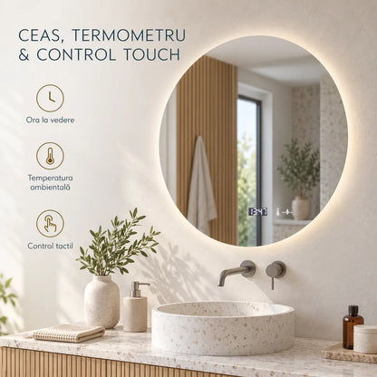 Serenite 60 cm ceas termometru control touch