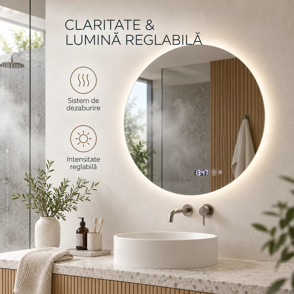 Serenite 60 cm dezaburire si lumina dimabila