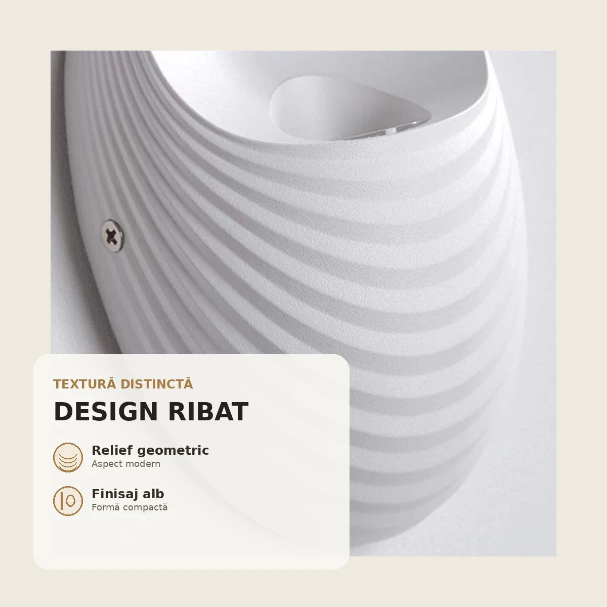 Shell alb - design ribat si finisaj alb