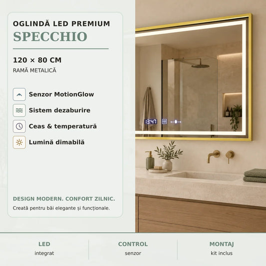 Oglinda LED Specchio 120x80 cm - imagine principala