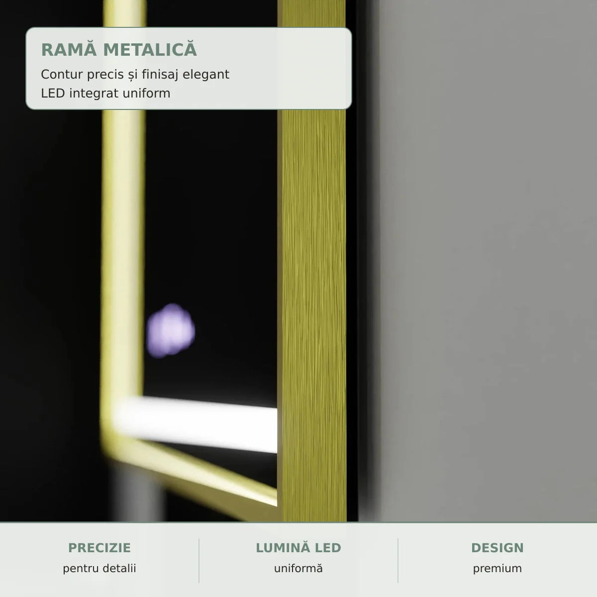 Oglinda LED Specchio - rama metalica