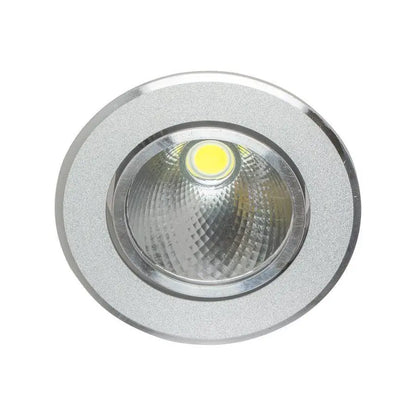 Spot LED Incastrabil, 5W, Metal, Argintiu – spot LED, culoare argintie – RegalStore, iluminat interior