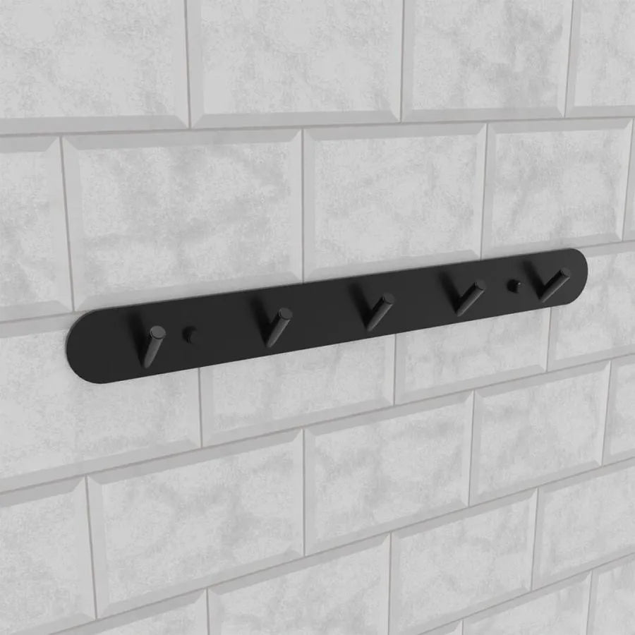 Suport Prosop si Accesorii Baie 37cm Aluminiu Negru – culoare neagră, 37 cm – RegalStore, iluminat interior