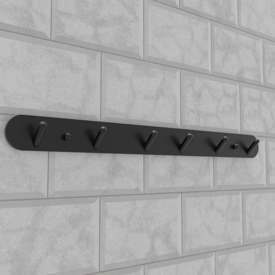 Suport Prosop si Accesorii Baie 45cm Aluminiu Negru – culoare neagră, 45 cm – RegalStore, iluminat interior