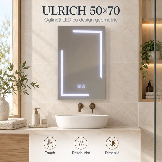 Ulrich 50x70 oglinda LED touch dimabila