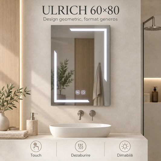 Ulrich 60x80 oglinda LED touch dimabila