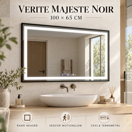 Oglinda LED Verite Majeste Noir 100x65 cm - imagine principala