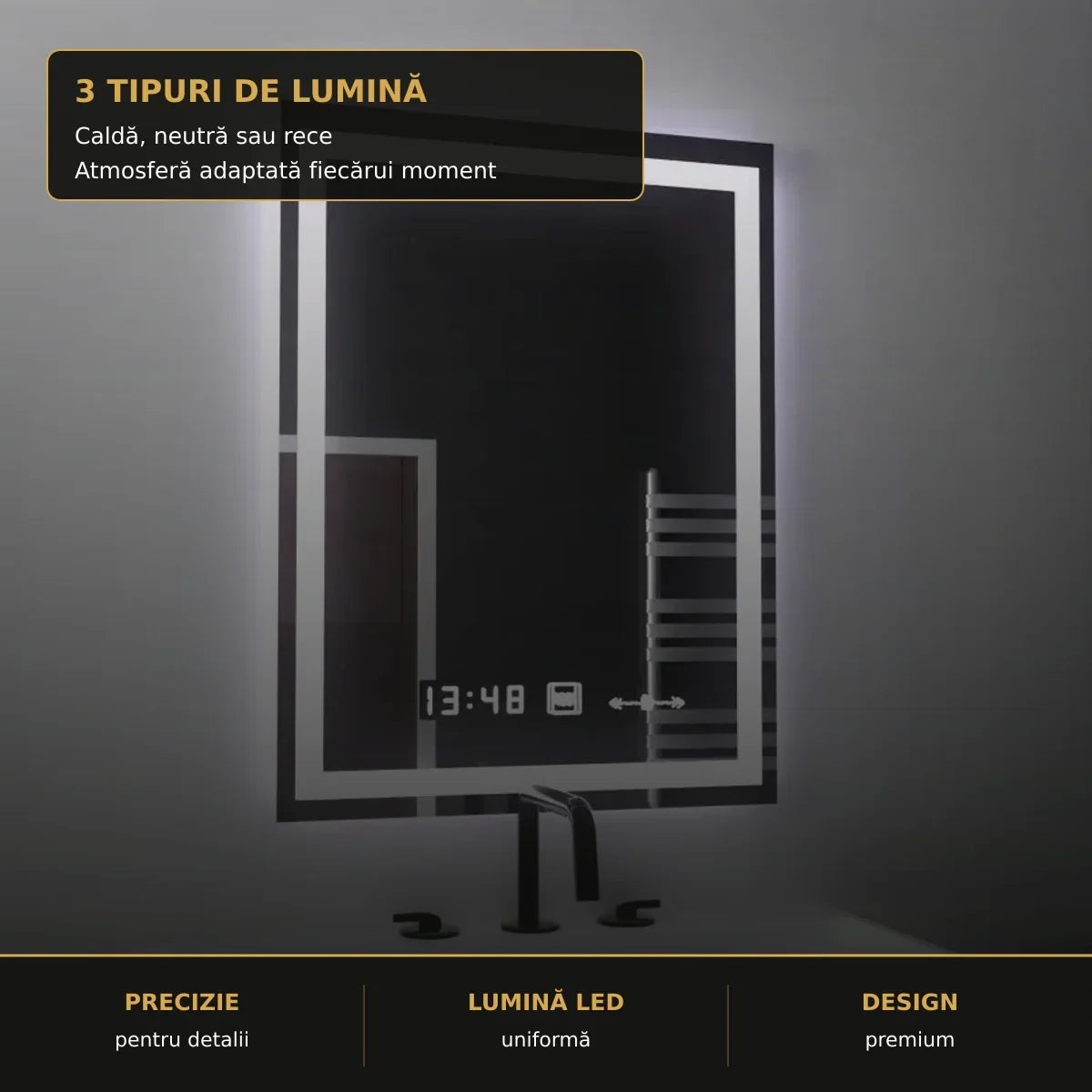 Oglindă LED Verite 45x60 cm – detalii