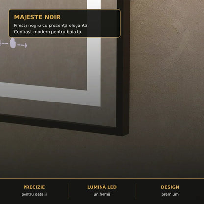Oglindă LED Verite Majeste Noir 50x70 cm – detalii