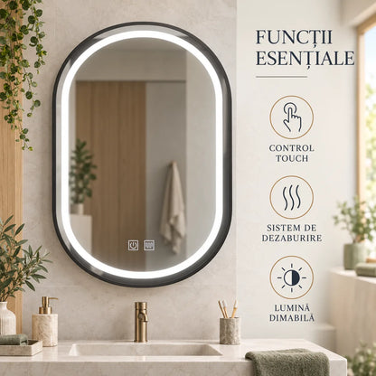 Oglinda LED VETRO - touch dezaburire si lumina dimabila