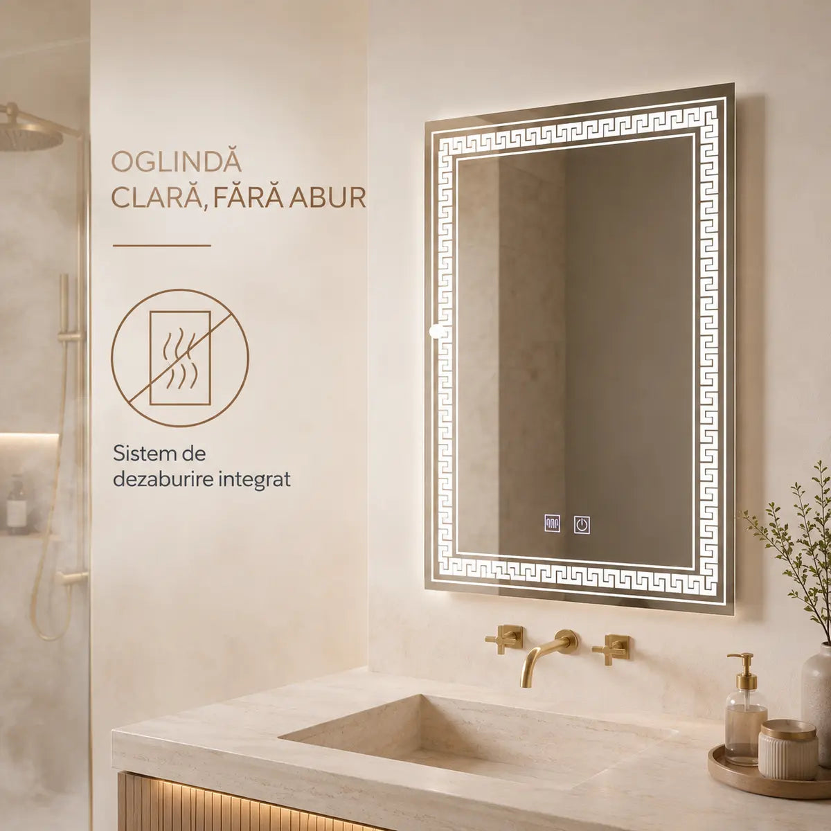 Oglindă LED Vivido – sistem dezaburire