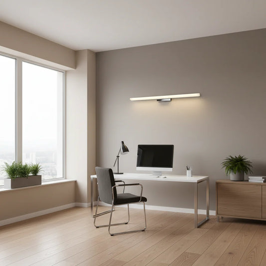 Aplica LED de Baie, COMO, 8W, liniara, lumina Neutra, Negru