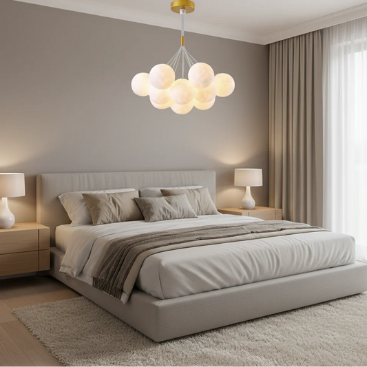 Lustra MODERNA, tip Pendul, LOFT Bagliore, Glob, 7xG9, Inaltime Reglabila, Auriu