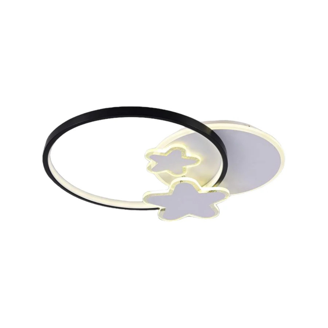 Lustra LED cu Telecomanda Sandrina 106W Alb Negru