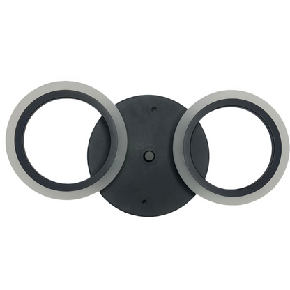 Lustra LED MARA 19W, 2 Cercuri, lumina Rece/Calda/Neutra, Negru