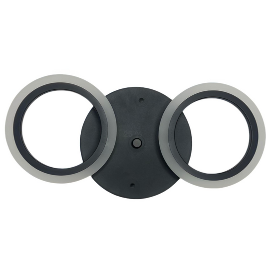 Lustra LED MARA 19W, 2 Cercuri, lumina Rece/Calda/Neutra, Negru