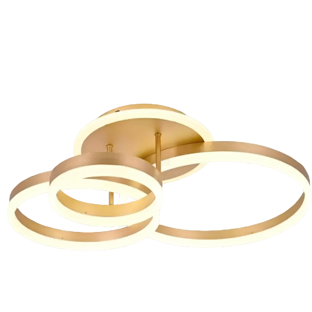 Lustra LED cu Telecomanda Liliana 144W Dimabila Alb Auriu