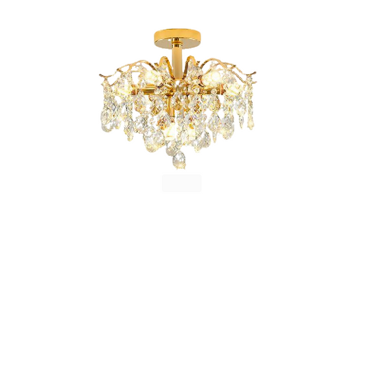 Candelabru Cristal Marotta, 6x E14, Diametru 45cm, Auriu