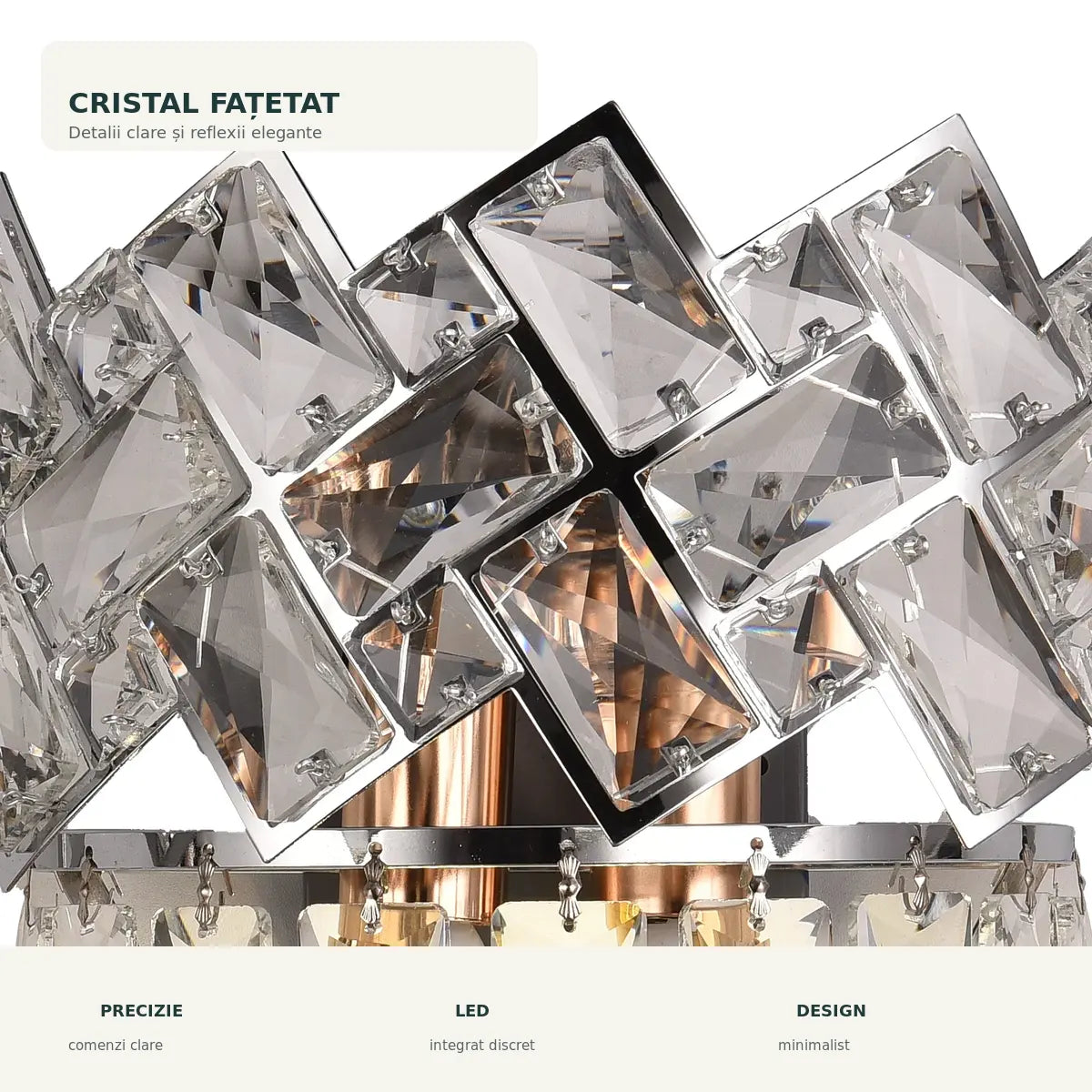 Aplica Cristal WINDSOR - detaliu cristal fatetat