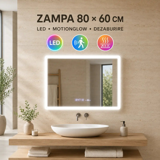Oglindă LED Zampa 80x60 cm – prezentare premium