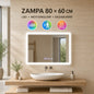 Oglindă LED Zampa 80x60 cm – prezentare premium
