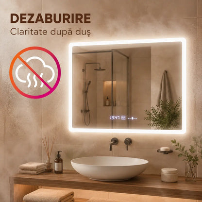 Oglindă LED Zampa – funcție dezaburire